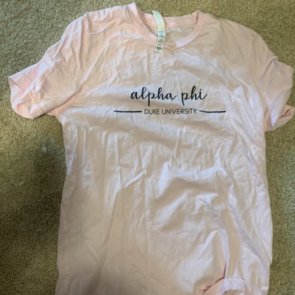 Duke Alpha Phi light pink tee - Picture 1 of 1